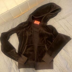 Vintage Juicy Couture Chocolate Brown Jacket WITHOUT ZIPPER PULL Size: Petite